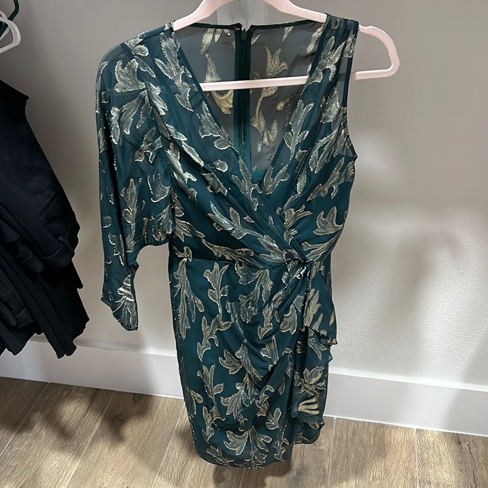 Bcbg Maxazria mini one shoulder dress